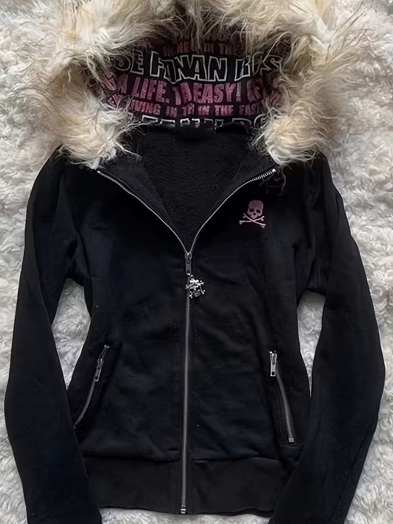 Skull Fur Hoodie