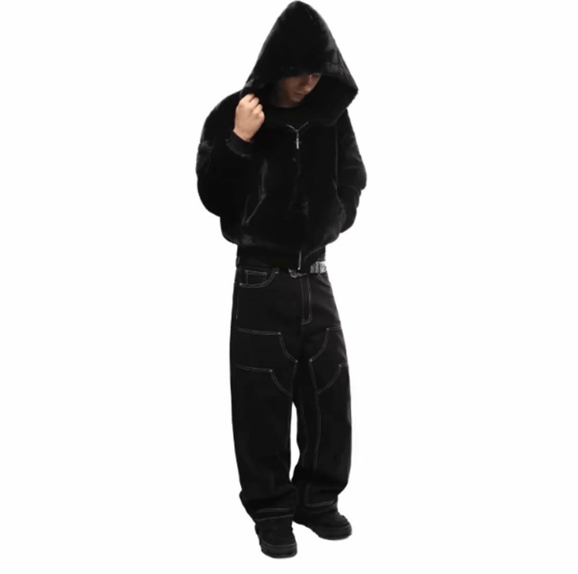 Hoodie Y2K léopard réversible