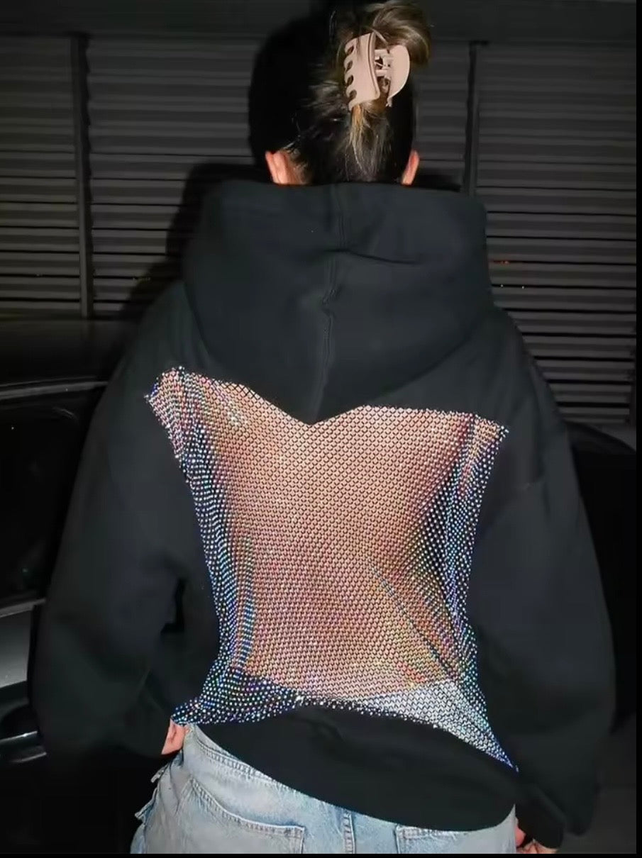 hoodie maille métallique